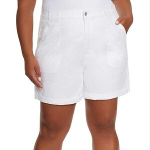 Gloria Vanderbilt White Cargo Shorts with Relaxed Fit NWOT